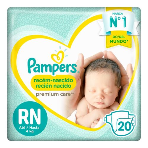 Fralda Infantil Pampers Premium Care RN 20 Unidades