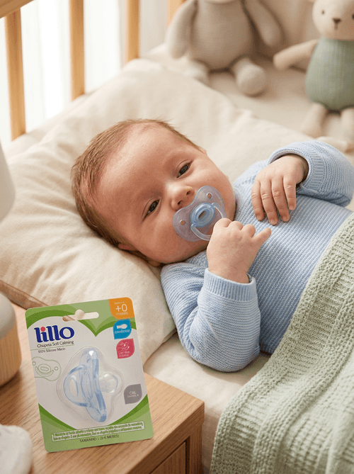 Chupeta Lillo Soft Calming Azul Tamanho 1