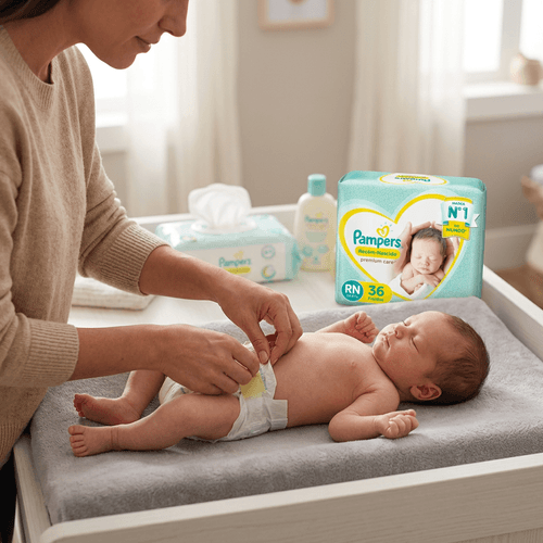 Fralda Pampers Premium Care Tamanho RN - 36 Unidades