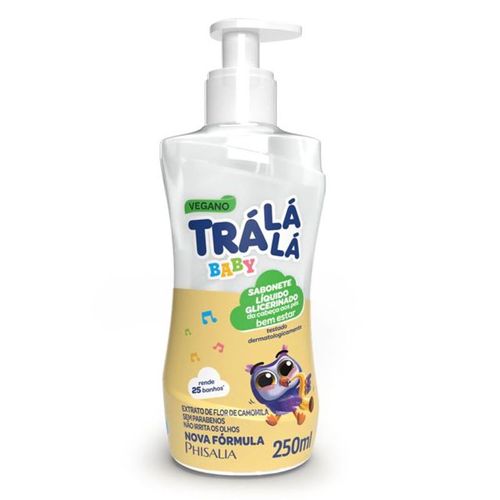 Sabonete Líquido Infantil Trá Lá Lá Baby Bem Estar 250ml