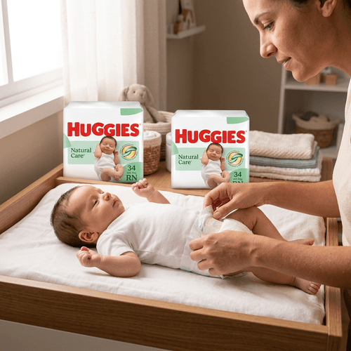 Fralda Huggies Natural Care Tamanho RN - 34 Unidades