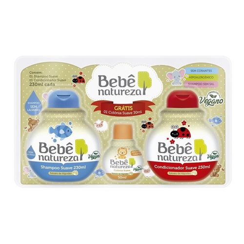 Kit Bebê Natureza Suave Shampoo e Condicionador 230ml + Colônia 30ml