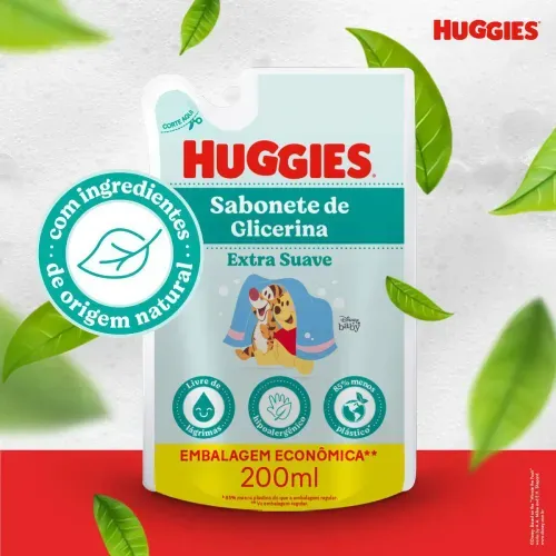 Sabonete Líquido Infantil Huggies Extra Suave Refil 200ml
