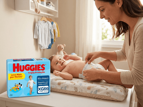 Fralda Infantil Huggies Tripla Proteção XG 66 Unidades