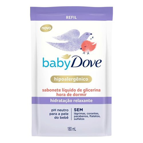 Sabonete Líquido Infantil Baby Dove Hora de Dormir Refil 180ml