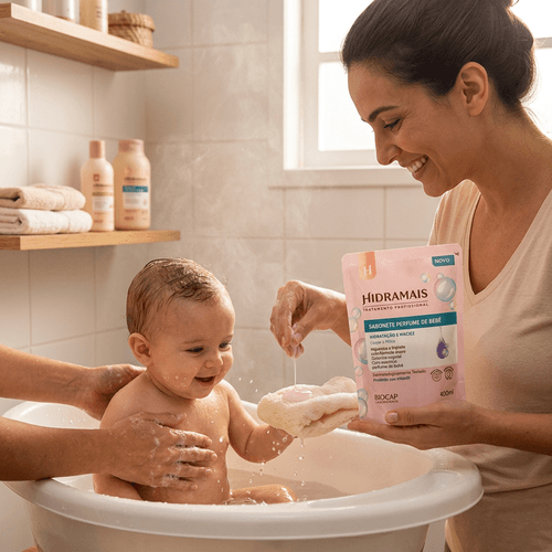 Sabonete Líquido Infantil Hidramais Perfume de Bebê Refil 400ml