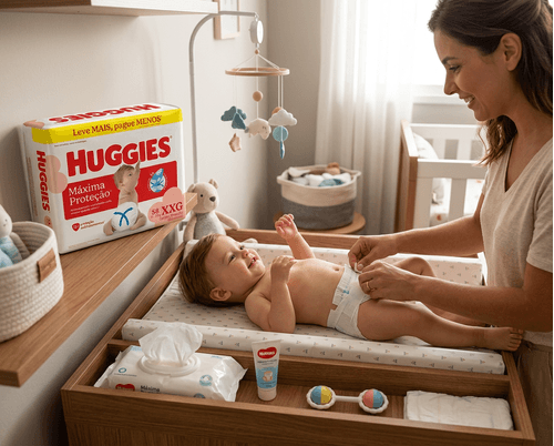 Fralda Huggies Máxima Proteção Hiper XXG 58 Unidades