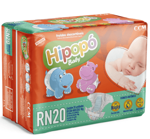Fralda Hipopó Baby RN - 20 Uni