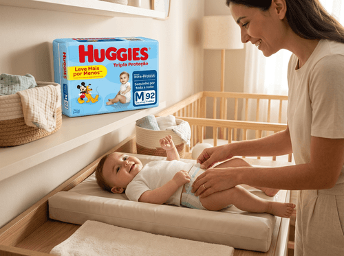 Fralda Infantil Huggies Tripla Proteção M 92 Unidades