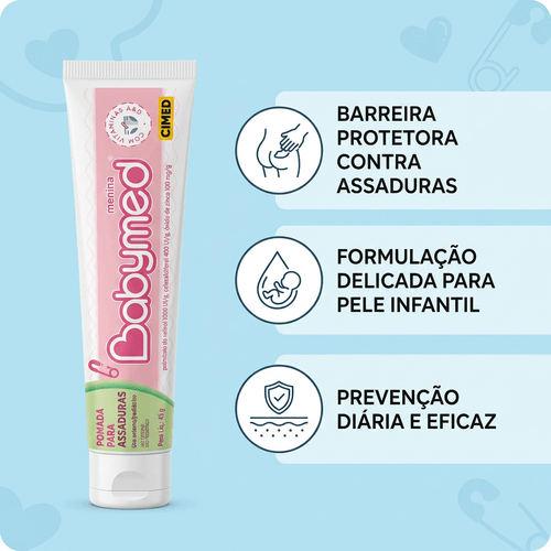 Creme para Assaduras Babymed Menina 45g
