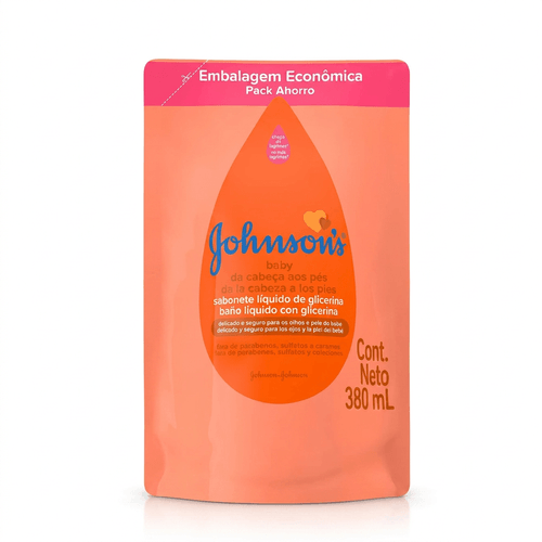 Sabonete Líquido Infantil Johnson's Baby Cabeça aos Pés Refil 380ml