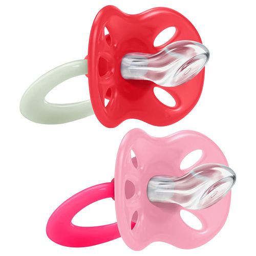 Chupeta Lillo Extra Air Dia e Noite 6+ Meses Rosa 2 Unidades