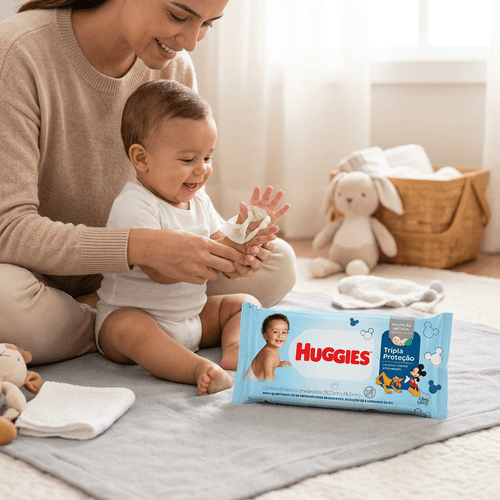 Lenço Umedecido Huggies Tripla Proteção 88 Unidades
