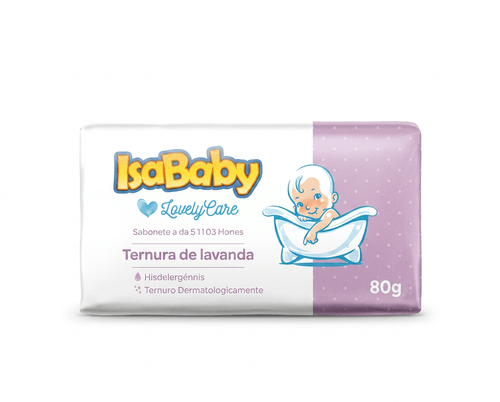 Sabonete Infantil Isababy Lovely Care Ternura de Lavanda 80g