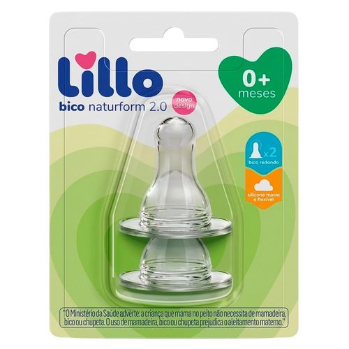 Bico de Mamadeira Lillo Natuform 0+ Meses 2 Unidades