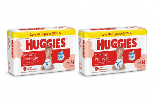 Fralda Infantil Huggies Máxima Proteção M 72 Unidades
