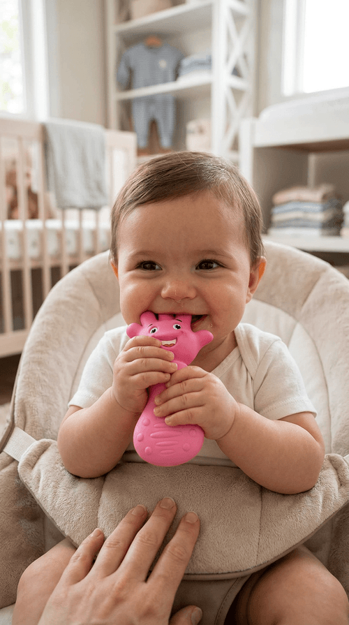 Mordedor Infantil Vila Toy Mãozinha Rosa