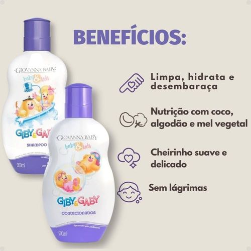 Kit Infantil Giovanna Baby Giby Shampoo 200ml + Condicionador 200ml
