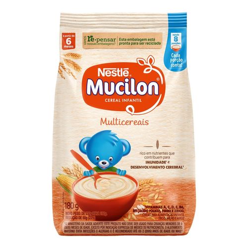 Cereal Infantil Mucilon Multicereais 180g