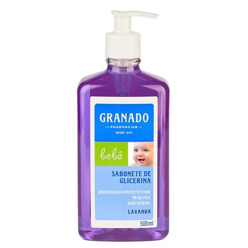 Sabonete Líquido Infantil Granado Bebê Glicerina Lavanda 500ml
