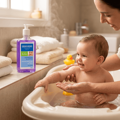 Sabonete Líquido Infantil Granado Bebê Glicerina Lavanda 500ml