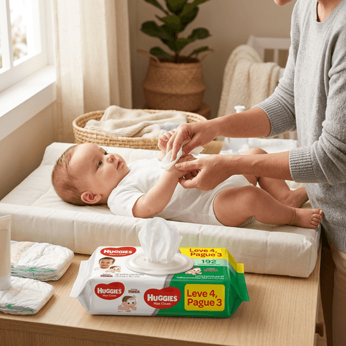 Lenço Umedecido Huggies Max Clean 192 Unidades