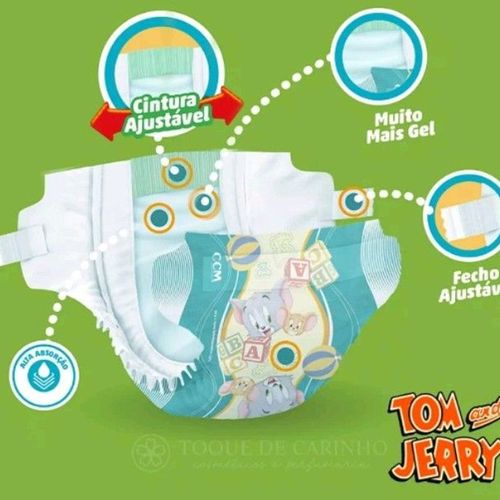 Fralda Infantil Tom e Jerry Hiper Tamanho G - 70 Uni