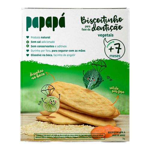 Biscoito para Fase da Dentição Papapá Vegetais 36g