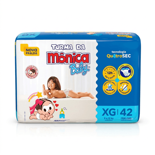 Fralda Infantil Turma da Mônica Baby XG 42 Unidades