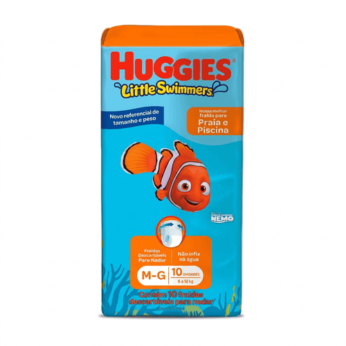 Fralda Infantil Huggies Little Swimmers Praia e Piscina G 10 Unidades