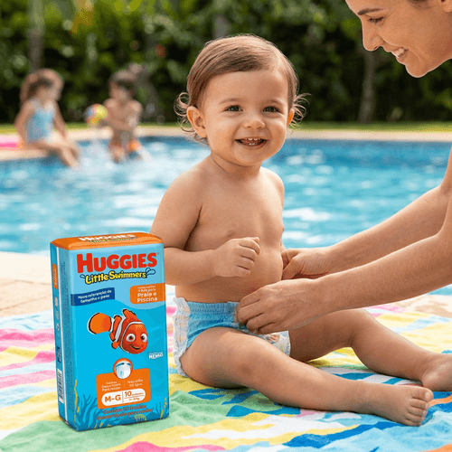 Fralda Infantil Huggies Little Swimmers Praia e Piscina G 10 Unidades