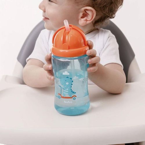 Garrafinha Infantil Buba Dino Azul 340ml