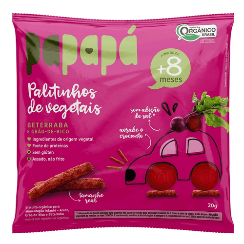 Biscoito Infantil Orgânico Papapá Beterraba 20g