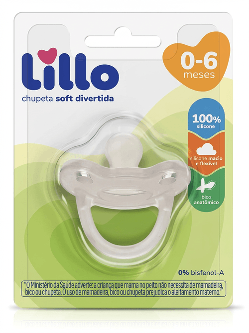 Chupeta Lillo Soft Divertida 100% Silicone 0-6 Meses