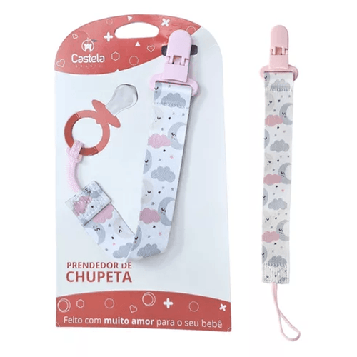 Prendedor de Chupeta Vila Toy Rosa 1 Unidade