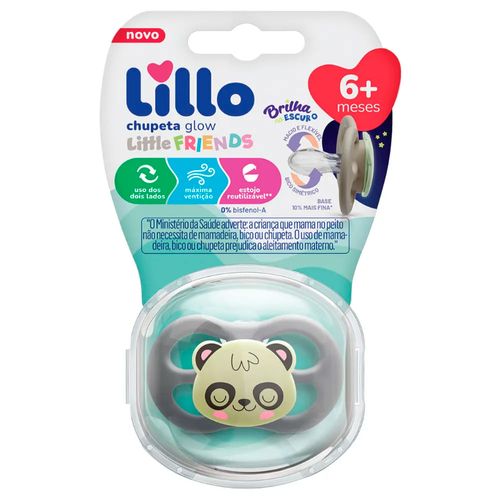 Chupeta Lillo Little Friends Simétrica Panda Tamanho 2