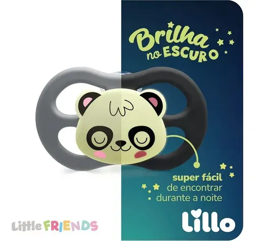 Chupeta Lillo Little Friends Simétrica Panda Tamanho 2