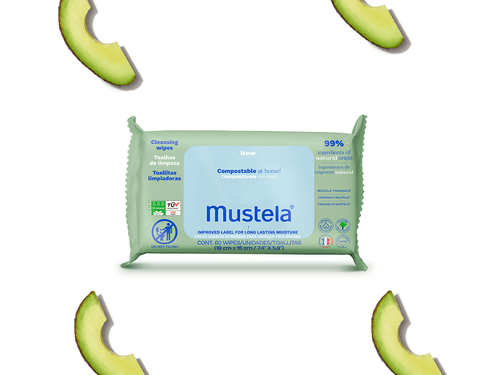 Toalhas Umedecidas Mustela Compostáveis Com Perfume - 60 Uni