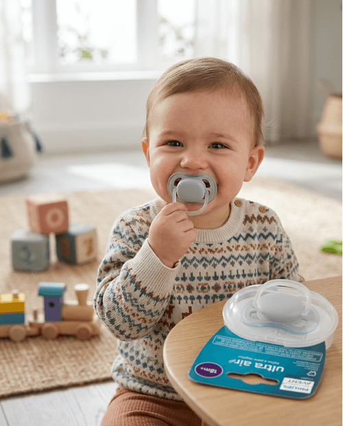 Chupeta Philips Avent Ultra Air Cinza 18+ Meses