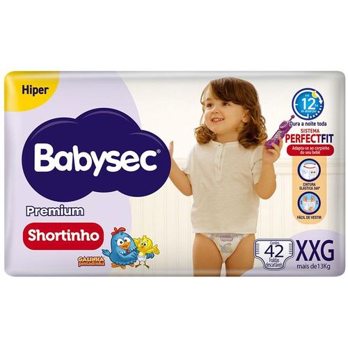 Fralda Babysec Shortinho Hiper XXG - 42 Uni