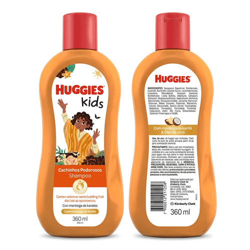 Shampoo Infantil Huggies Cachinhos Poderosos 360ml