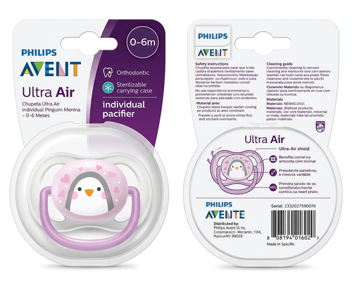 Chupeta Philips Avent Ultra Air Menina 0-6 Meses