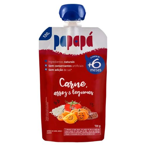 Papinha Papapa Carne Arroz e Legumes 120g