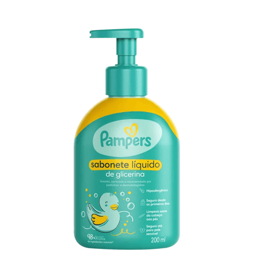 Sabonete Líquido Infantil Pampers Glicerina 200ml