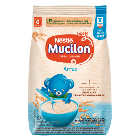 Cereal Infantil Nestlé Mucilon Arroz 180g