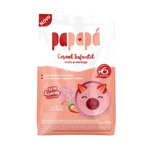 Cereal Infantil Papapa Aveia Morango e Beterraba 170g