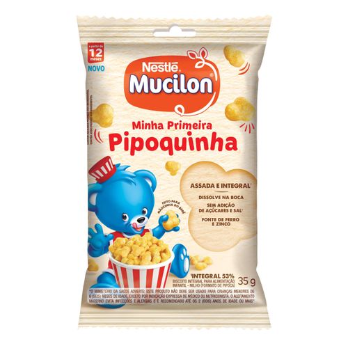 Snack Infantil de Milho Mucilon Minha Primeira Pipoquinha 35g