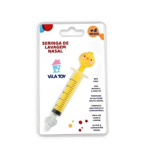 Seringa de Lavagem Nasal Infantil Vila Toy Pintinho Amarelinho 10ml