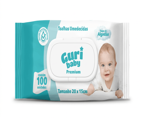 Lenço Umedecido Guri Baby Premium 100 Unidades