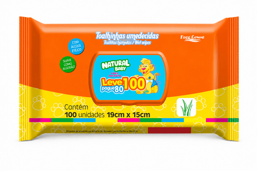 Lenço Umedecido Natural Baby Ever Green 100 Unidades